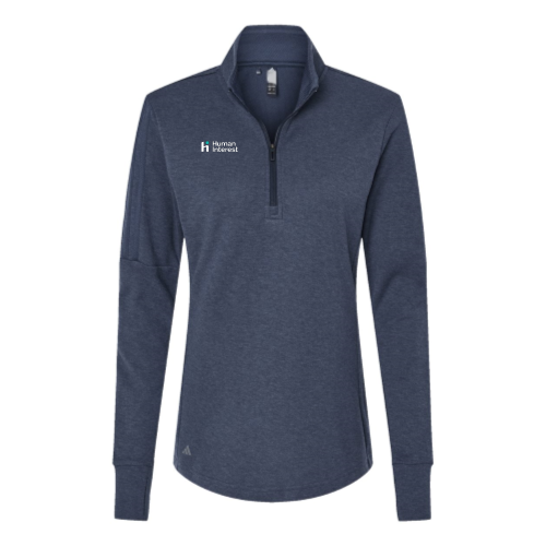 HumanInterest - Women's 3-Stripes Quarter-Zip Sweater